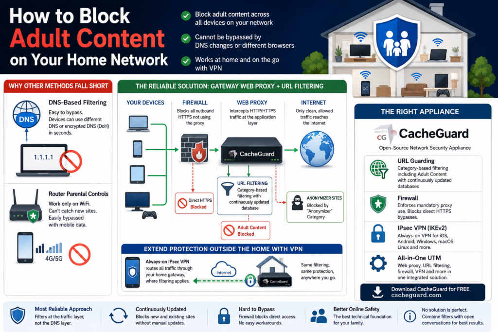 CacheGuard Block Adult Content on Network