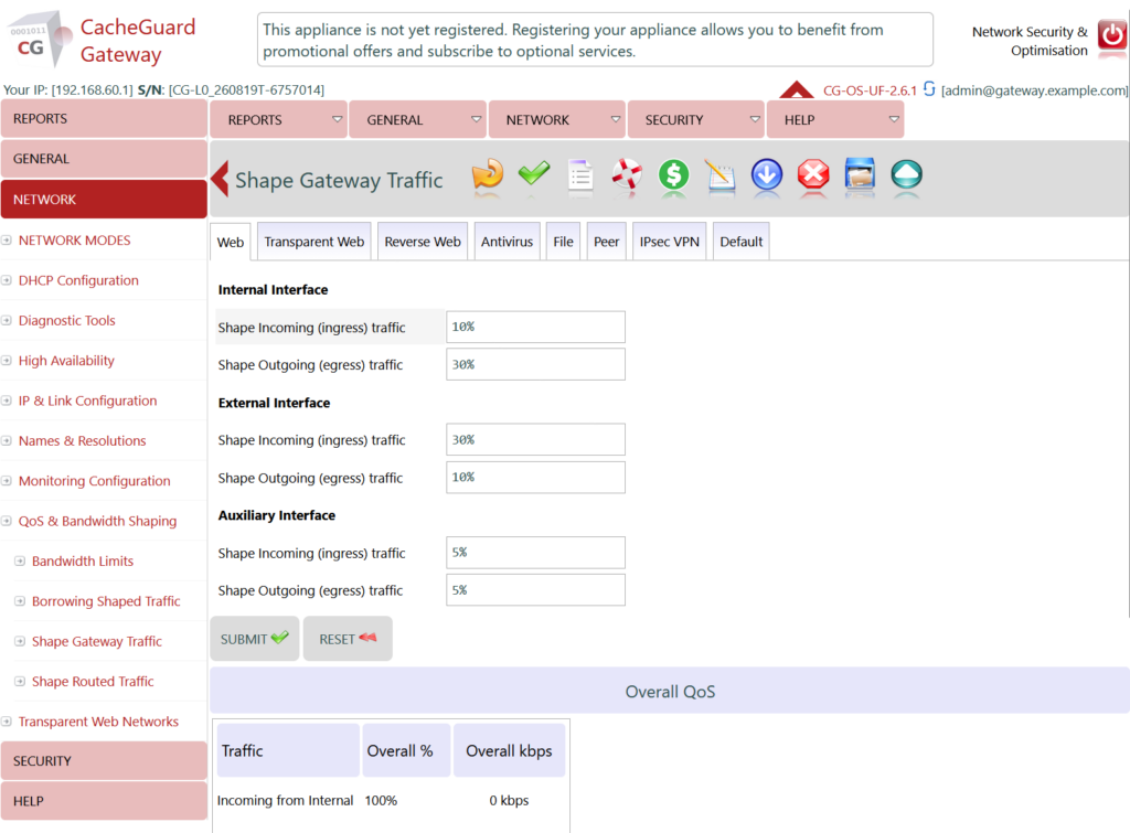 CacheGuard QoS Gateway
