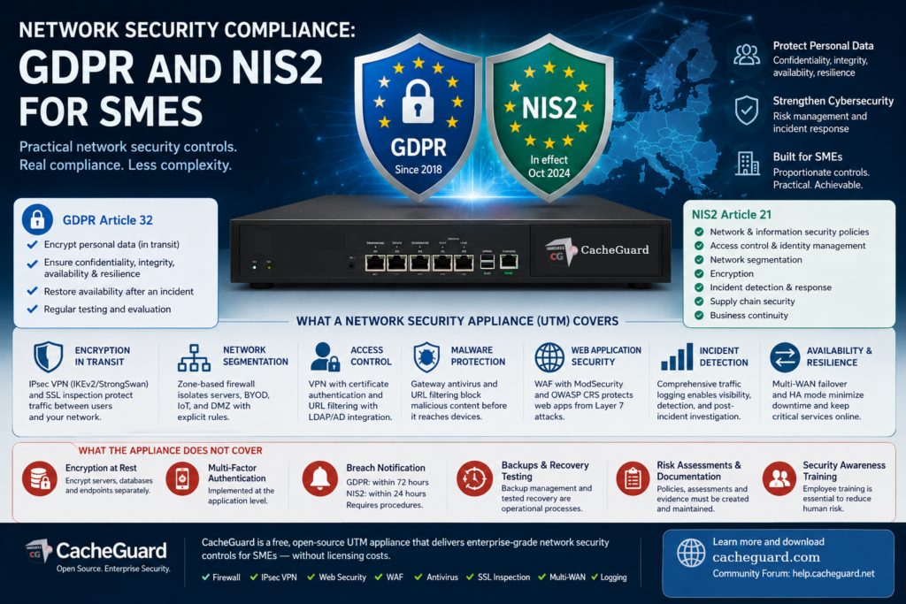 Implementing GDPR & NIS2 with CacheGuard