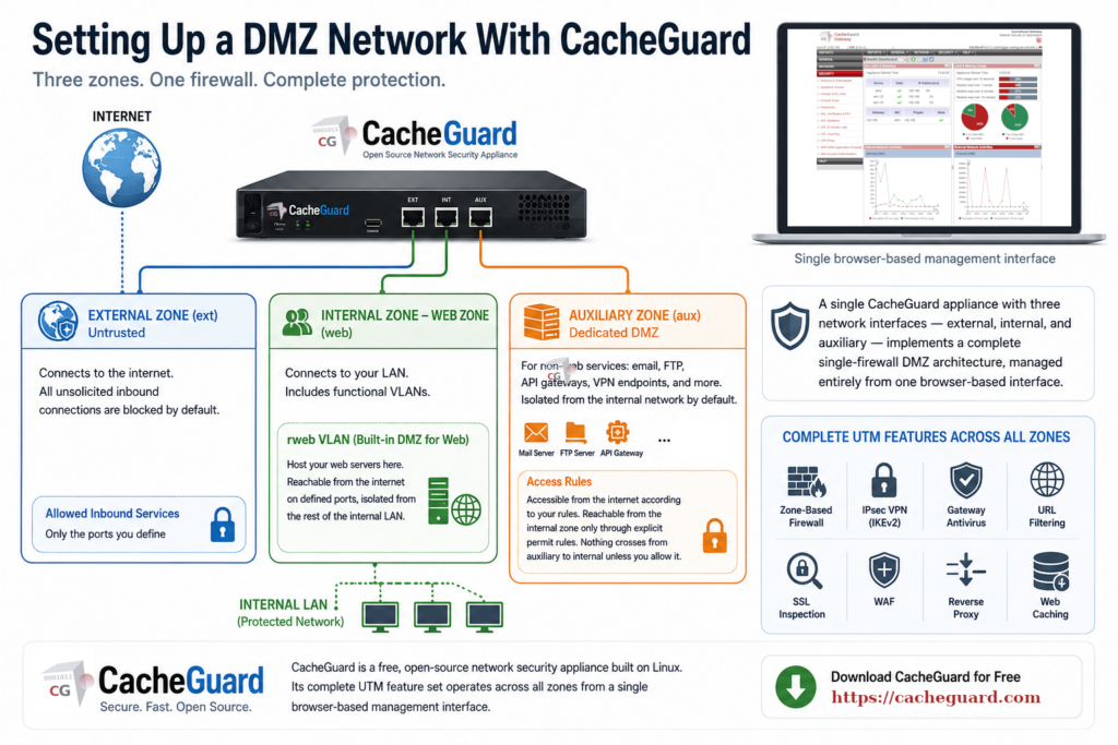 Setting Up a DMZ with CacheGuard