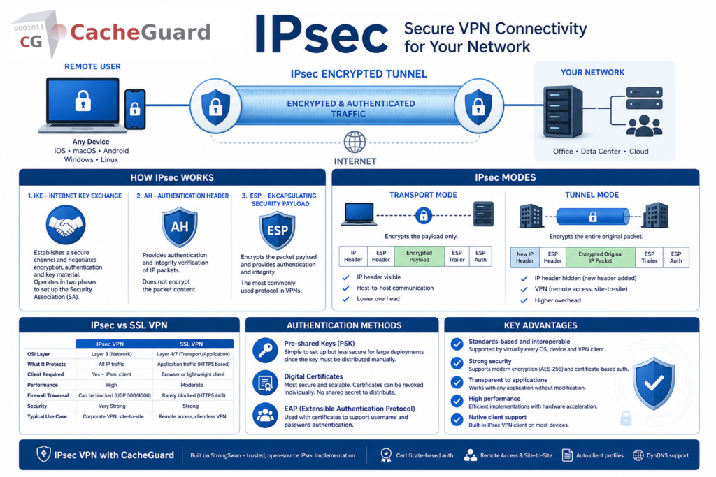 What is IPsec VPN protocol CacheGuard